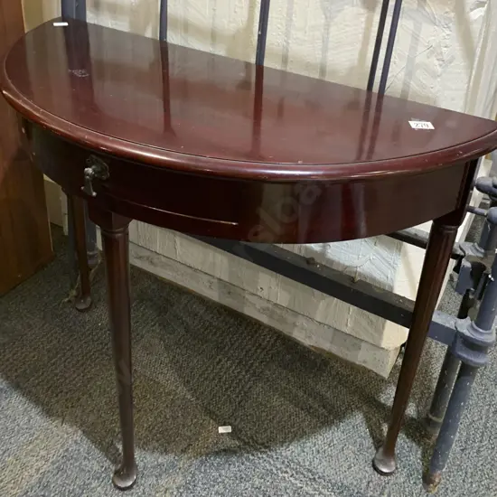 Mahogany Demi-Lune Hall Table