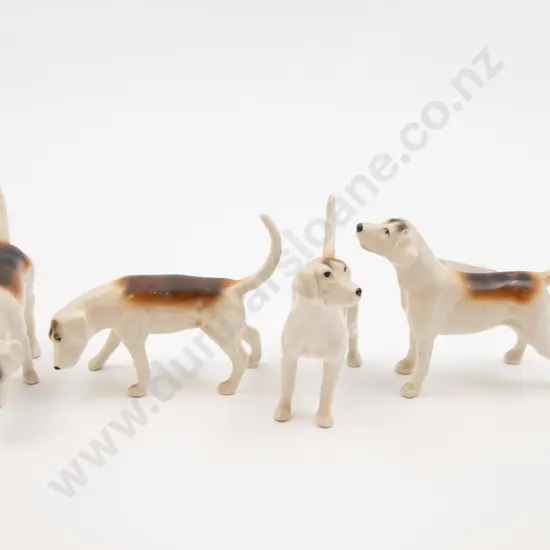 Four Beswick Hunting Dog Models