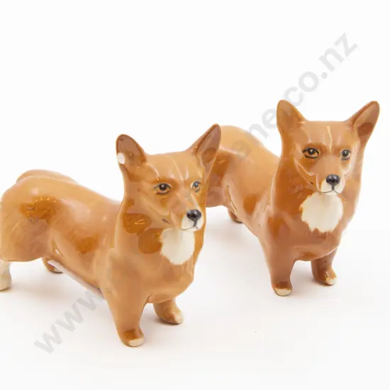 Two Beswick Corgi Dog Models