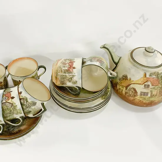 RD Country Scenes Tea Set (19 Pieces)