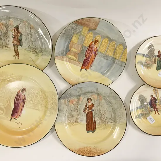 Six RD Various Shakespeare Series Plates
