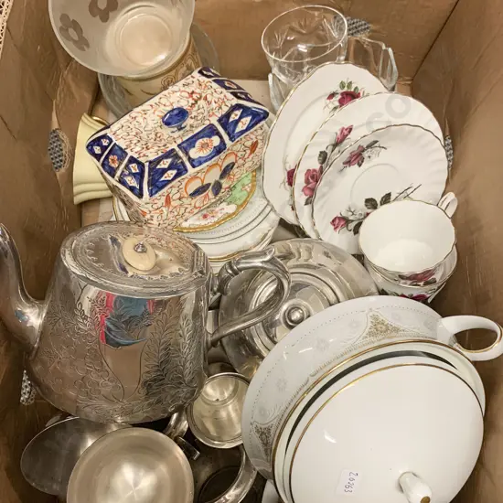Boxed Qty of Assorted Fancy China and S/P