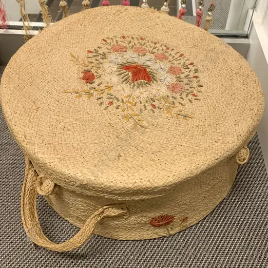 Woven Circular Hat Bag Together With Shoes and Advertising Cloth Bag