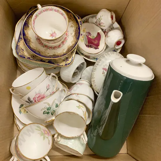 Qty of Assorted Fancy China Together With RD Coffee Pot