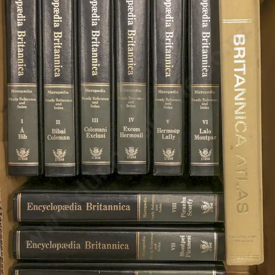 Box of Assorted Encyclopedia Britannica