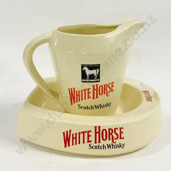 White Horse Scotch Whisky Advertising Jug and Ash Tray