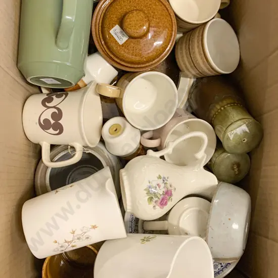 Boxed Qty of Assorted China and Crockery