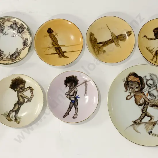 Small Qty of Aboriginal Design Plate and Dishes