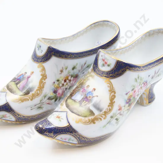 Two China Shoe Ornaments