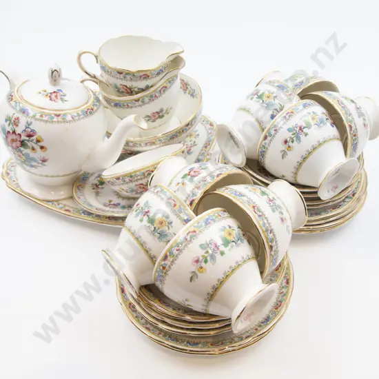 Foley "Ming Rose" Floral Decorated Tea Set