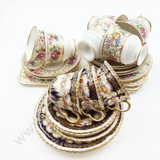Two Floral Decorated Part Tea Set Including Hammersley and Staffordshire (AF)