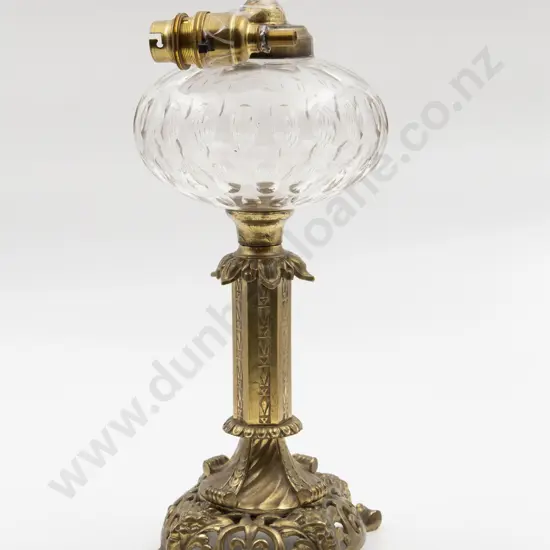Decorative Brass and Glass Lamp (AF)