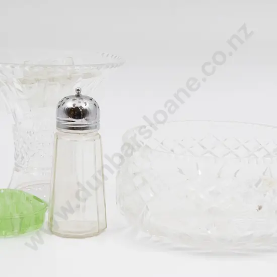 Crystal Bowl and Trumpet Vase etc.