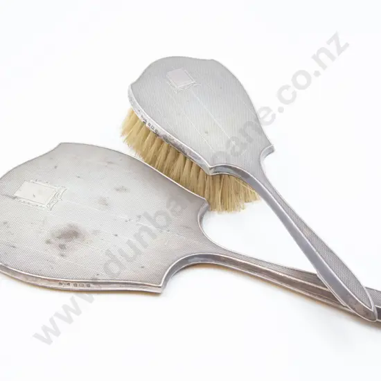 Sterling Silver Hair Brush With Mirror