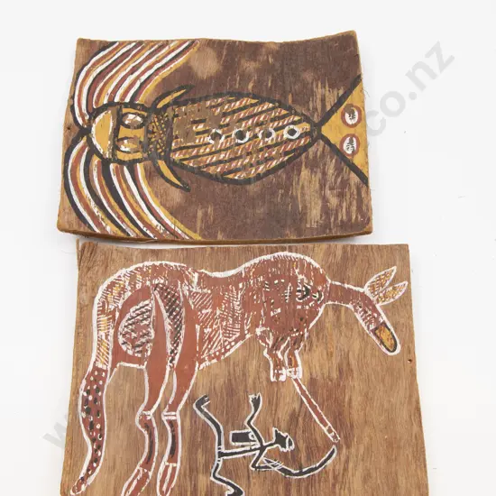Two Aboriginal Works On Bark