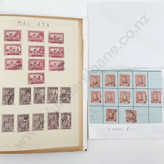 Two Albums of Stamps Including NZ