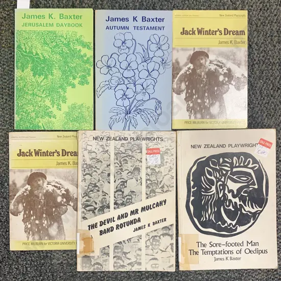 Six James K Baxter Poetical Booklets