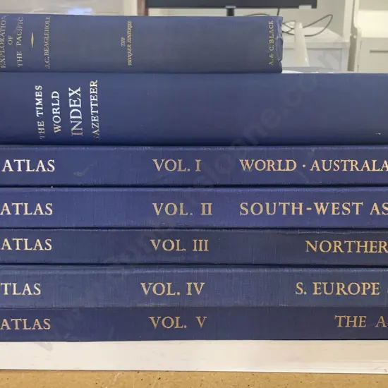 Seven Volumes The Times Atlas and Index Gazetteer