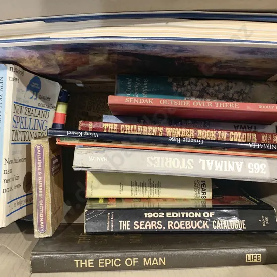 Box of Books Including NZ Romantic Landscape