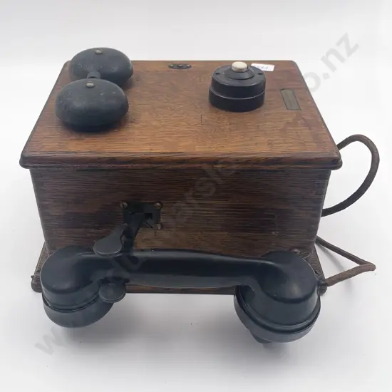 Vintage Wooden Cased Telephone Box