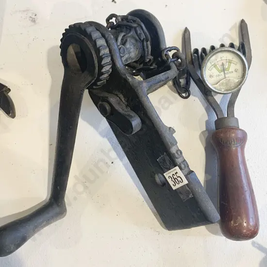 Vintage Winch With Cell Tester