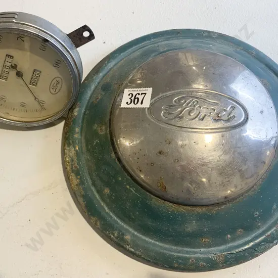 Vintage Ford Speedometer Together With Vintage Hub Cap