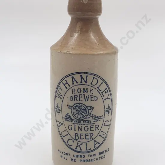 Vintage NZ Stone Ware Ginger Beer Bottle (AF)