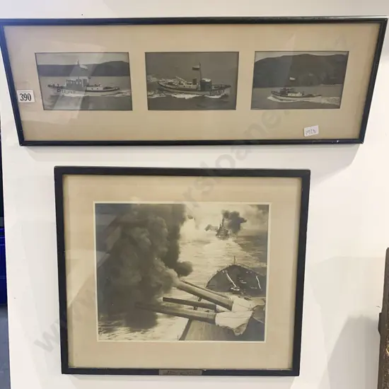 Two Framed Nautical Photographic Prints Including The HMS Renown