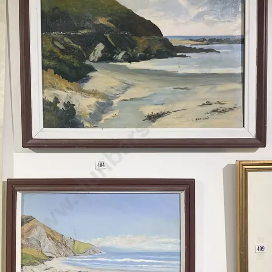 Two Framed Oil Coastal Scenes