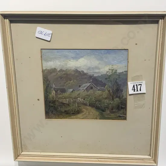 Small Oil Cottage Scene