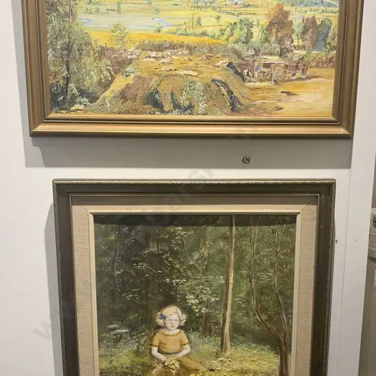 Anne Radford "A Corner of The Field" Together With Oil Landscape