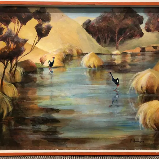 D Helmore Oil on Board