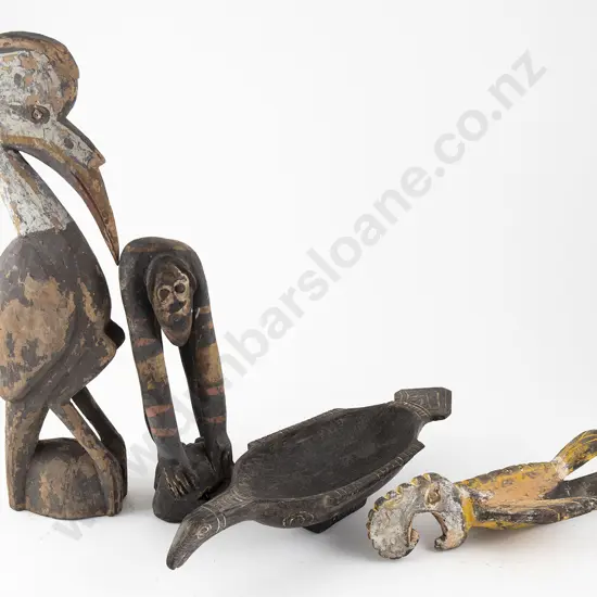 Four Papua New Guinea Sepik river region items