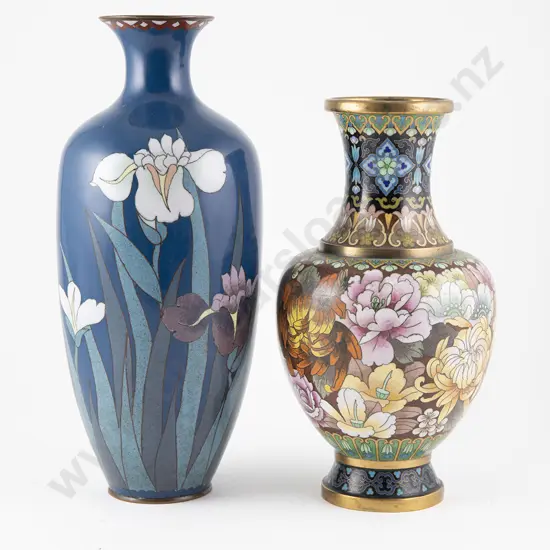 Japanese cloisonné vase  and Chinese vase