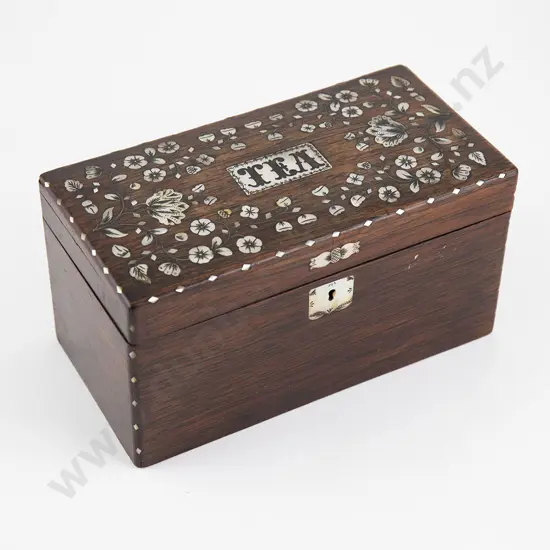 Rosewood tea caddy