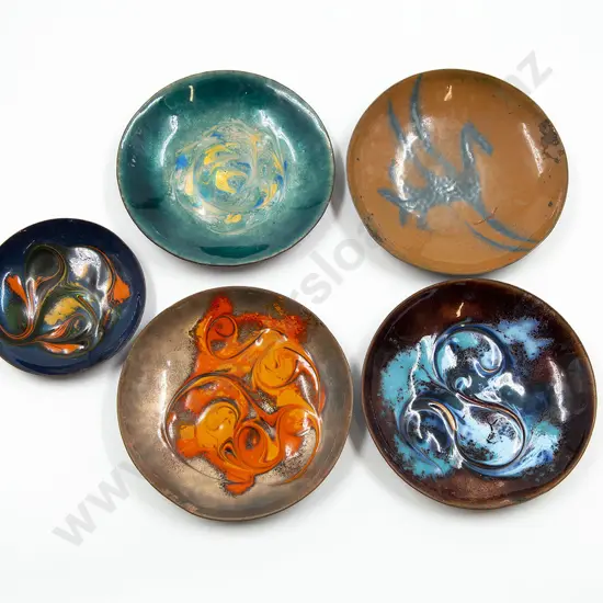 Three Small Delware Enamel Dishes