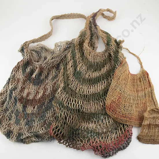 Four Papua New Guinea Bilum bags