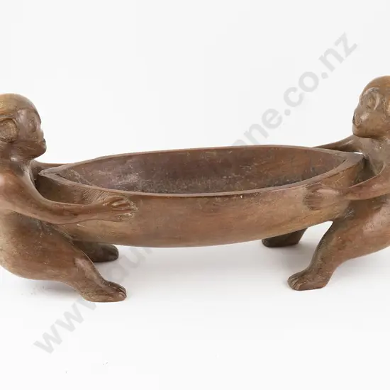 Marquesan figure supported Bowl