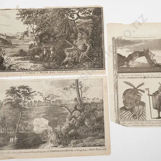 A group of three 18th century engravings from Cooks Voyages