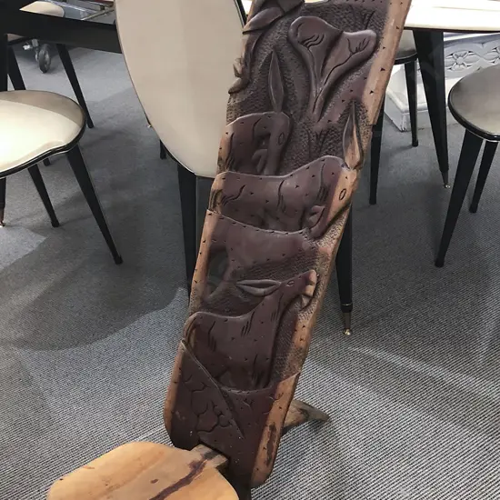 Carved African Hardwood chair