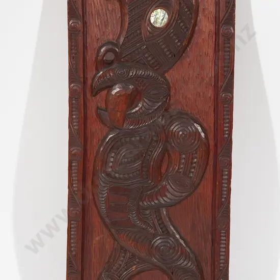 Carved Panel with a Side Profile Manaia