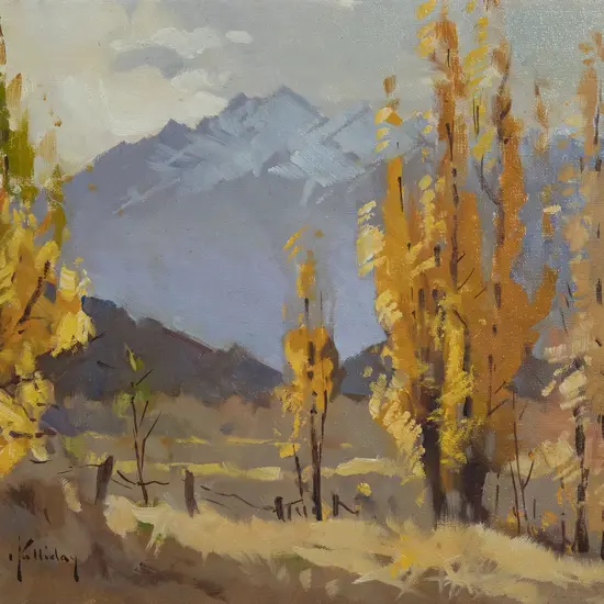 Brian Halliday (1936-94) - Autumn Wanaka