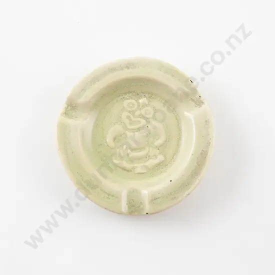 Crown Lynn Small Tiki Embossed Ashtray