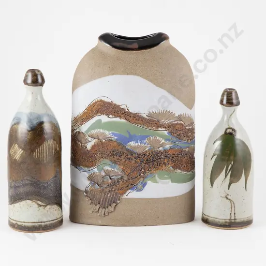 Royce McGlashan Vase with two bottle vases