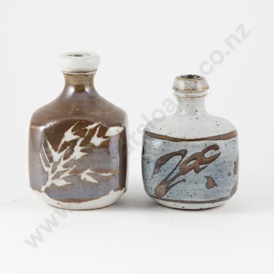 Warren Tippett Two Square Bottle Vases