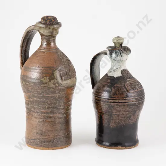 Peter Knuckey Stoneware Corbans Wine Bottle