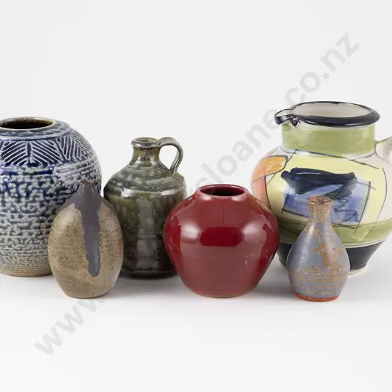 Six Various NZ Studio Ceramic Pieces