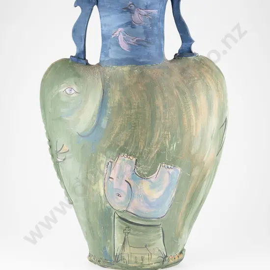 Paul Laird Large Hand Painted Floor Vase