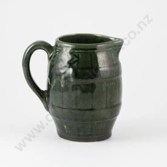 Luke Adams Green Glaze Barrel Jug