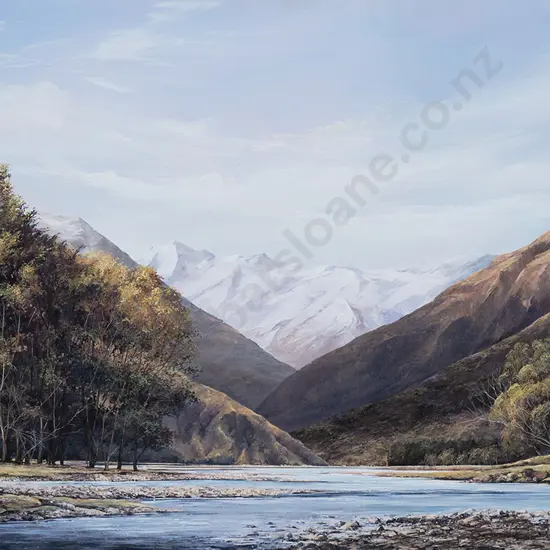 Craig Primrose (b 1956) - Matukituki towards Triple Peak and Alta